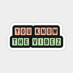 You know the vibez Magnet