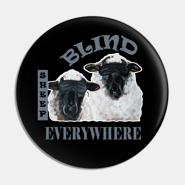 Blind Sheep Everywhere Stand For Freedom Don't Comply Pin by DesignFunk