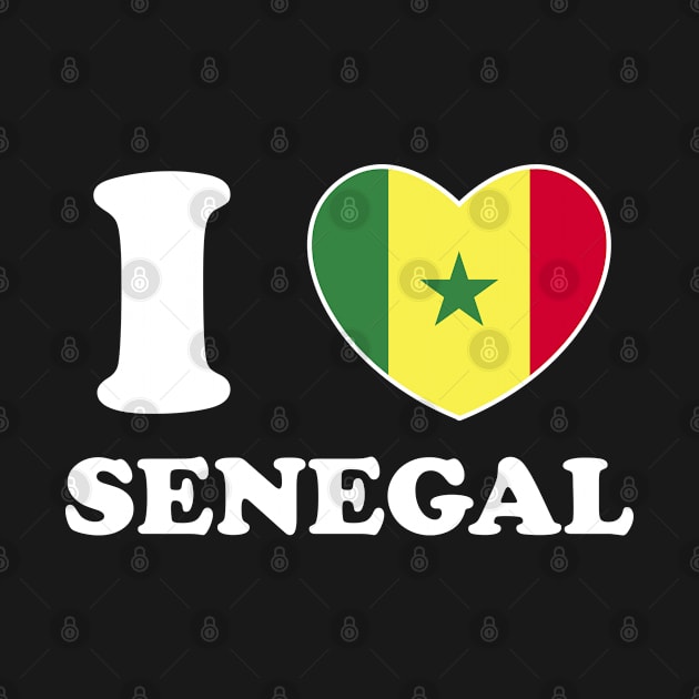 I Love Senegal Heart Flag Women Men Kids Souvenir by BramCrye