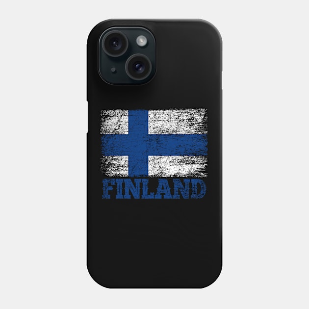 Finland Flag Retro Scandinavian Finnish Phone Case by ShirtsShirtsndmoreShirts