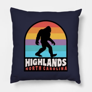 Highlands North Carolina Bigfoot Sasquatch Nantahala National Forest Pillow