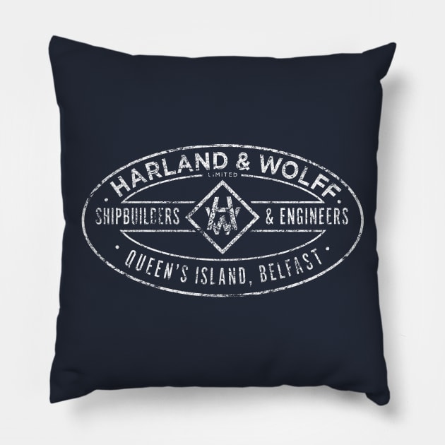 Harland & Wolff Pillow by MindsparkCreative