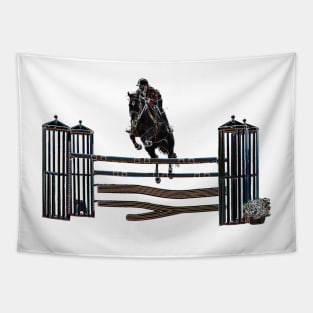 Horse Jumping Tapestry