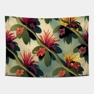 Tropical flower pattern Tapestry