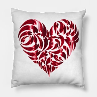 Big Heart made from Smaller abstract hearts design Pillow