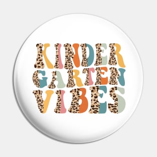 Funny Leopard kindergarten Grade Vibes Retro Back To School Pin