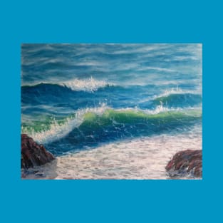 Sea Waves Oil painting T-Shirt