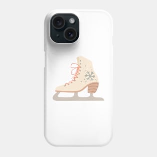 Cute Winter Ice Skate Pattern with Snowflakes Phone Case