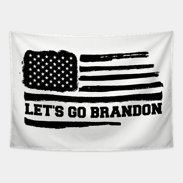 Lets go brandon with flag Tapestry by mintipap