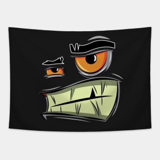 Angry Monster Face Funny Halloween Simple Costume Tapestry