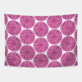 Pink Dahlia Flowers Pattern Tapestry