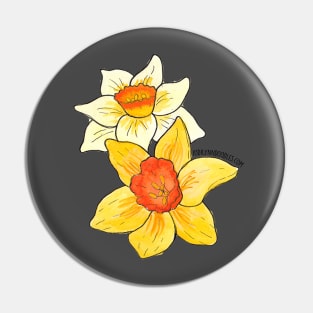 March Birth Flowers - Daffodils Pin