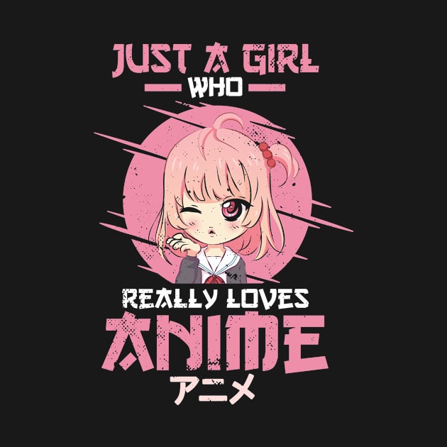 Just A Girl Who Really Loves Anime Chibi Girl by wbdesignz