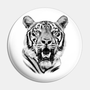 Tiger Portrait of Majestic Male Bengal Tiger Pin