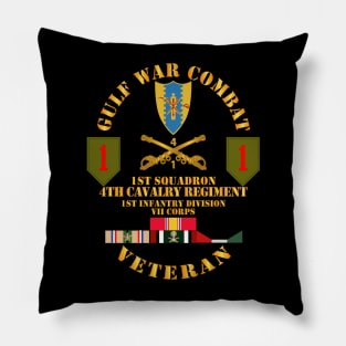 Gulf War Combat Cavalry Vet w  1st Squadron - 4th Cav - 1st ID Pillow