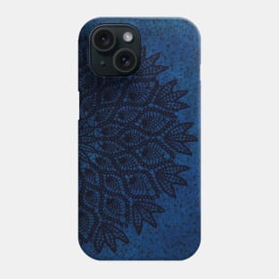 Blue and Black Filigree Phone Case