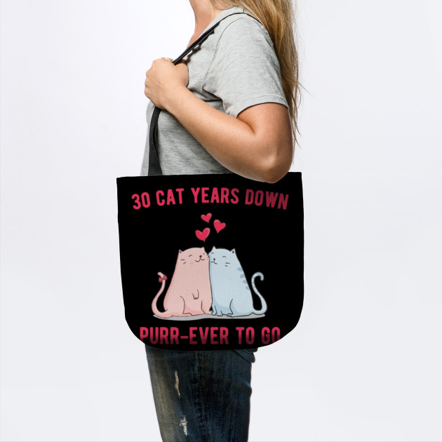 30th Wedding Anniversary 30 Cat Years Down Purr Ever To Go Gifts