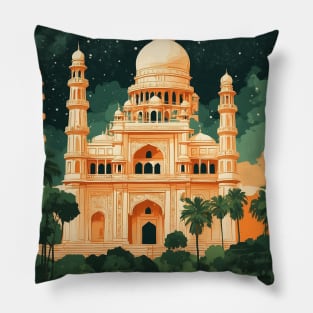 Hyderabad India Vintage Tourism Travel Pillow