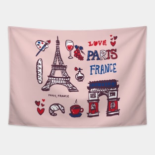 Paris icons Tapestry