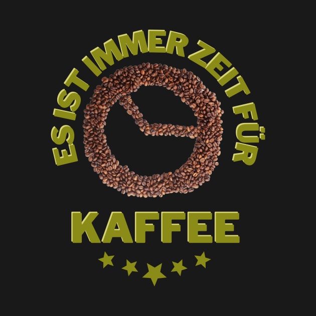 Zeit für Kaffee Bohnen witziger Spruch by Maggini Art