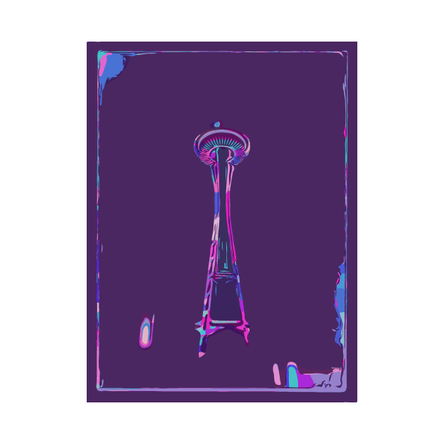 Artistic Seattle Space Needle by WelshDesigns