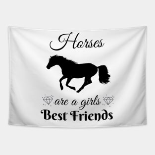 Horses Girls Best Friends Riding Equestrian Tapestry