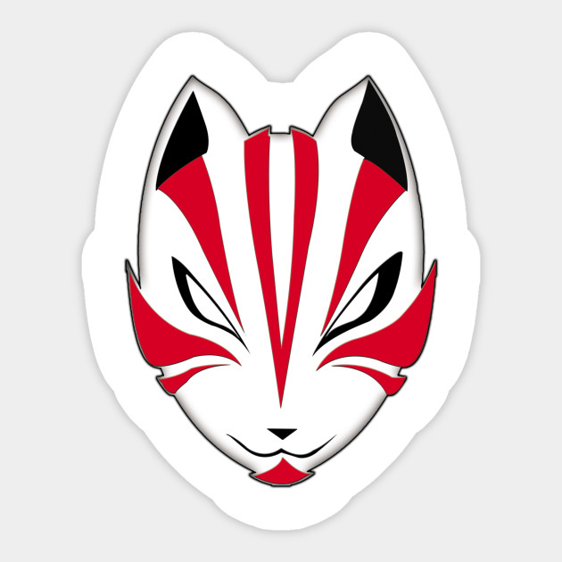 Маска кицунэ схема из бумаги