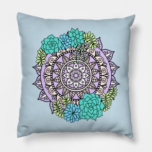 Succulent Mandala Pillow