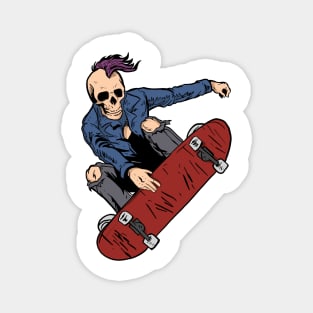 Skateboarding skeleton Magnet