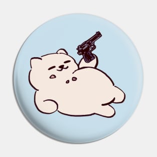 kitty collector tubbs the cat but it has a gun Pin