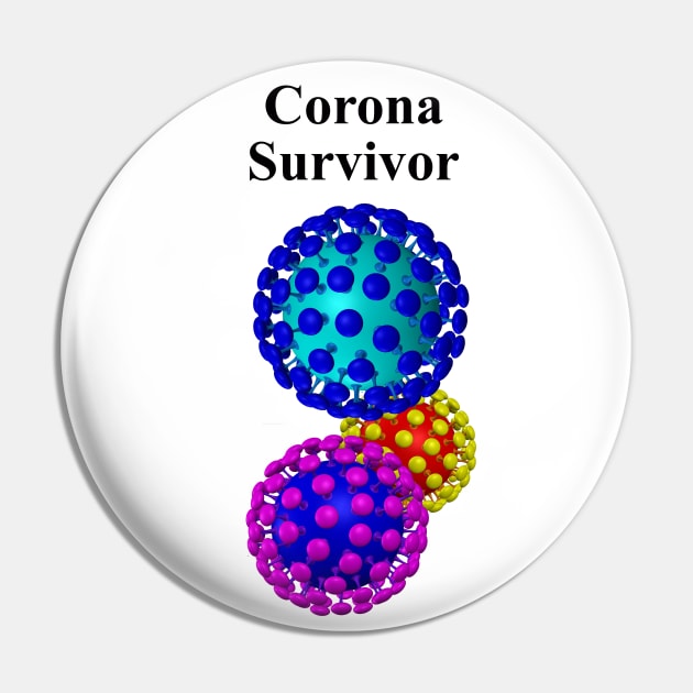 Corona Survivor Pin by DeVerviers