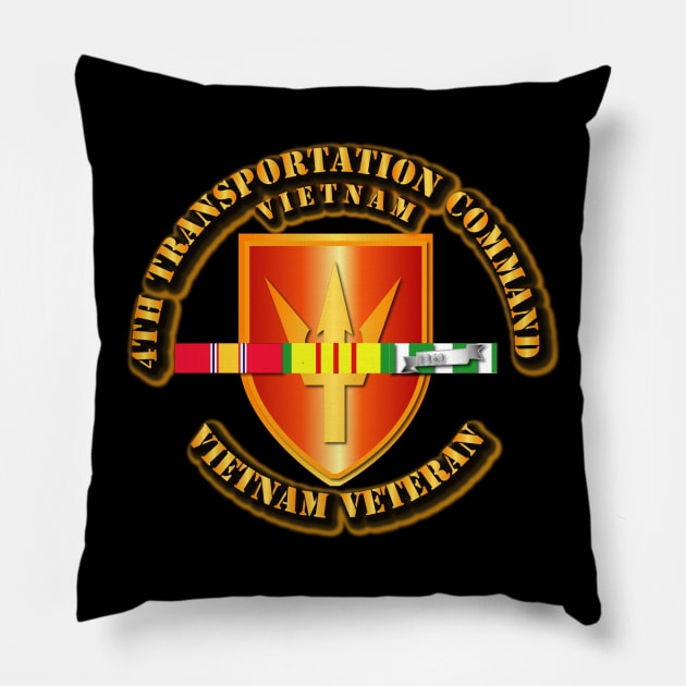 4th Transportation Command w SVC Ribbons Pillow by twix123844