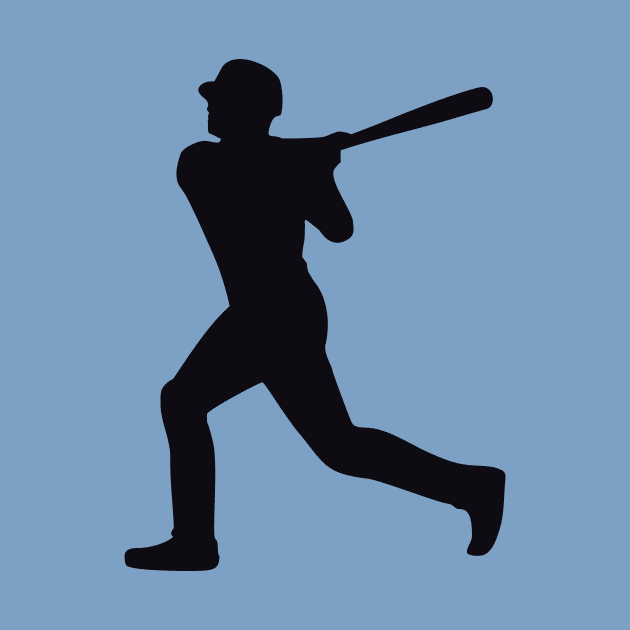 Baseball Player Silhouette - Black by XOOXOO