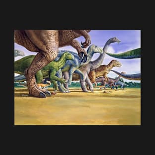 Group of Dinosaurs Running T-Shirt