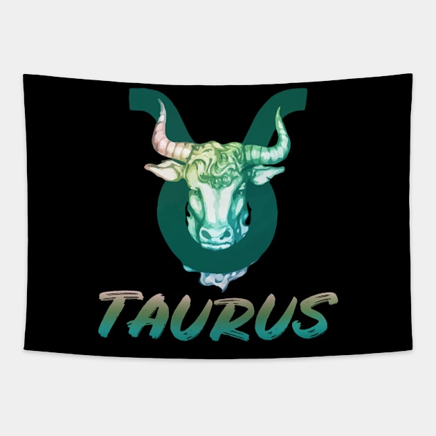 taurus horoscope Tapestry by BeDesignerWorld