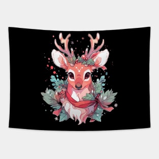 Cottagecore Deer Ugly Christmas Men Kids Women Christmas Tapestry