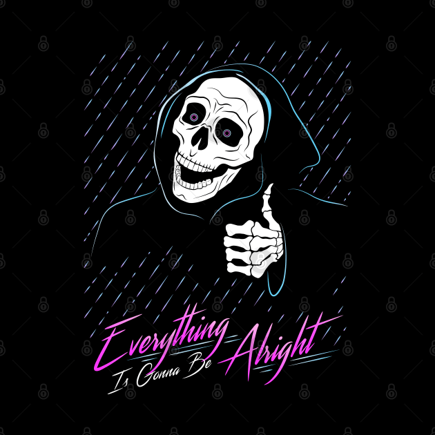 Grim Reaper Everything Is Gonna Be Alright Thumbs Up by original84collective