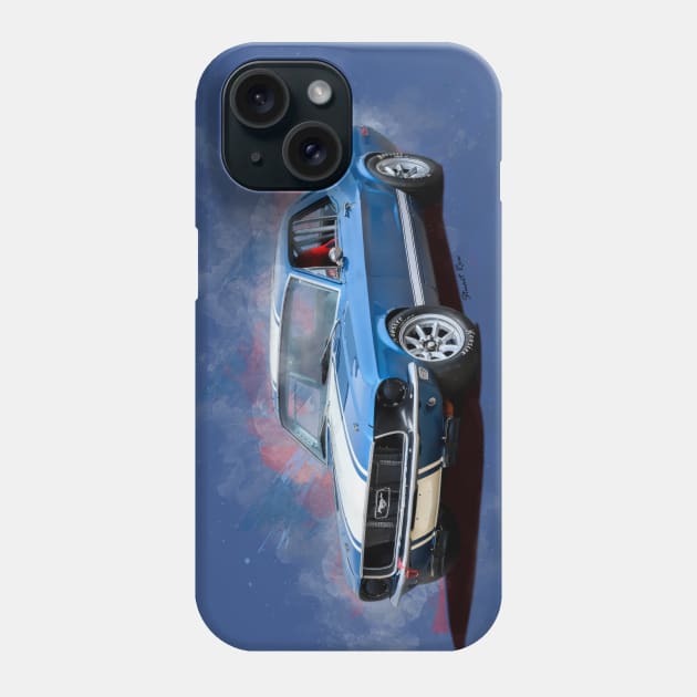 Blue 1968 Mustang Phone Case by Transchroma