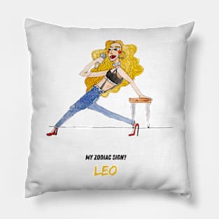 Watercolor Zodiac Signs - Leo Pillow