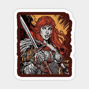 Red Sonja Warrior Comic Art Magnet