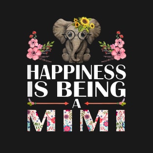 Happiness Is Being A Mimi Elephant Family Elephant T-Shirt