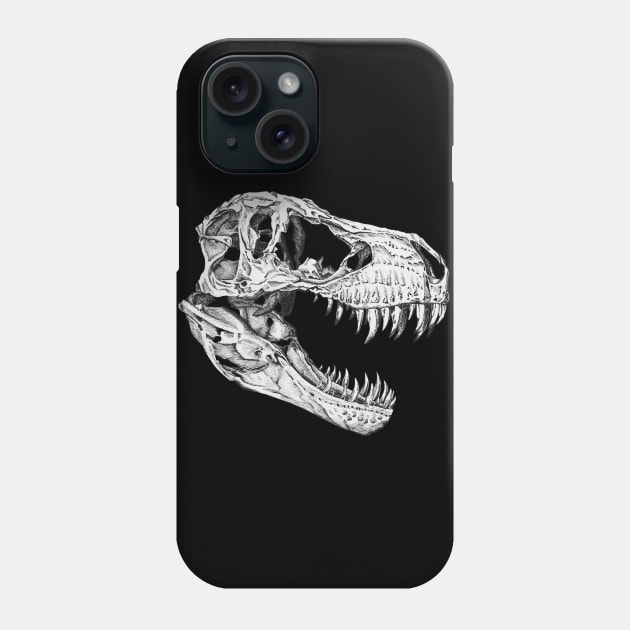 T-Rex Skull Phone Case by Tinker and Bone Studio