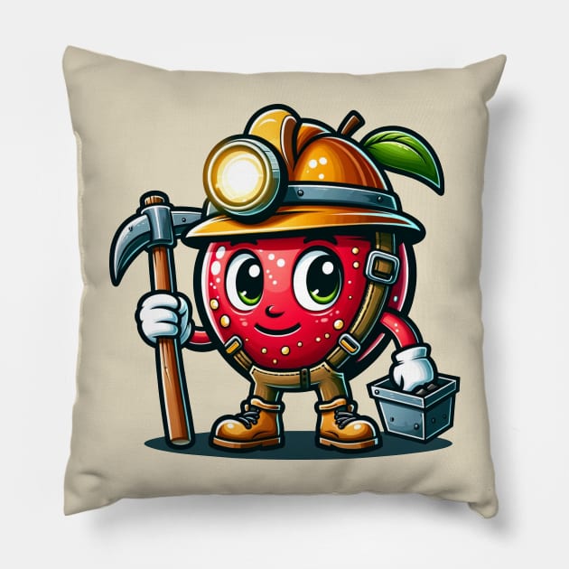 apple the miner Pillow by Ferdi Everywhere