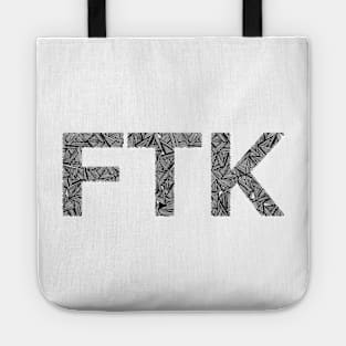 Black &amp; White Geometric FTK Tote