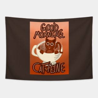 Good Morning Cat•Feine V47 (Steamy Coffee) Tapestry