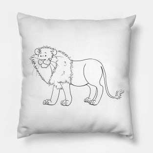 Lion - Line Art Pillow