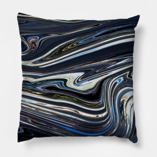 Marble black and colors grading pattern Pillow