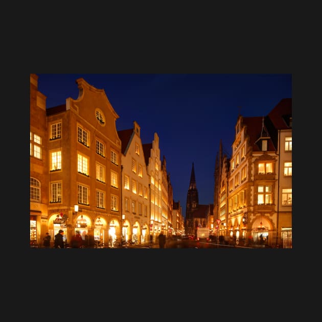 Gabled houses, Prinzipalmarkt, Christmas market, Munster, city, Westphalia by Kruegerfoto