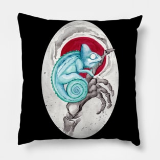 Creepy Chameleon Pillow