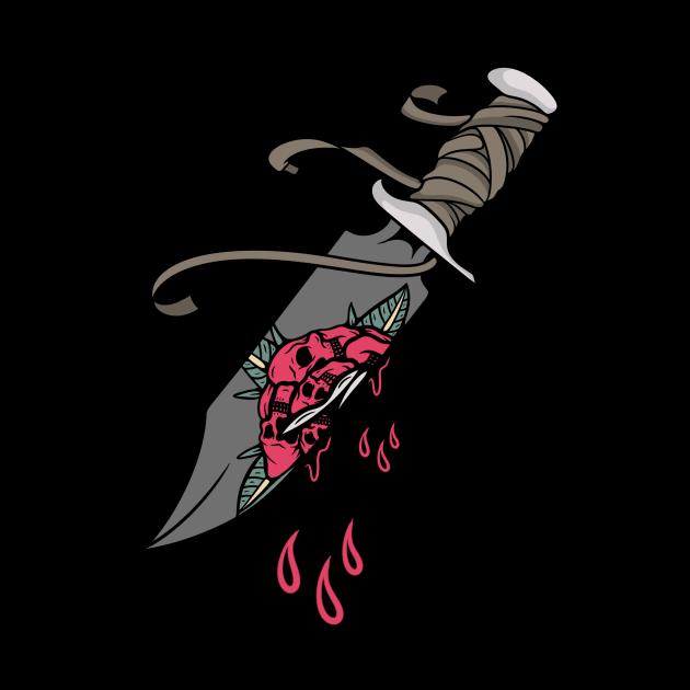 Knife and rose by gggraphicdesignnn